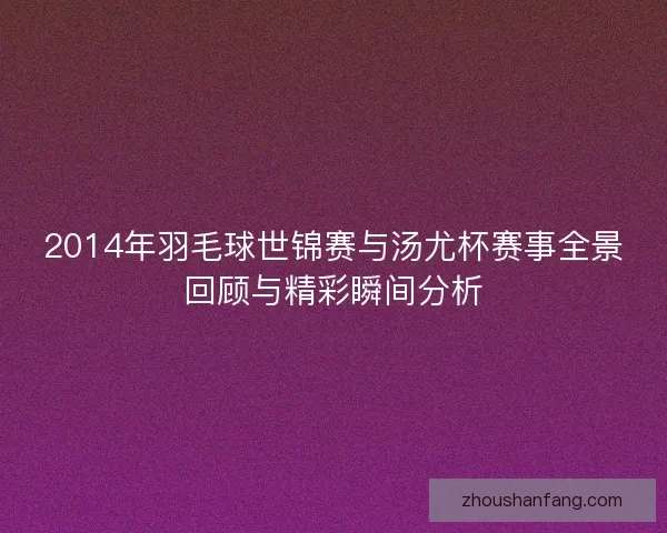 2014年羽毛球世锦赛与汤尤杯赛事全景回顾与精彩瞬间分析