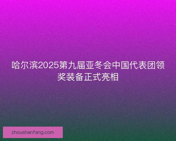哈尔滨2025第九届亚冬会中国代表团领奖装备正式亮相 哈尔滨2025第九届亚冬会中国代表团领奖装备正式亮相